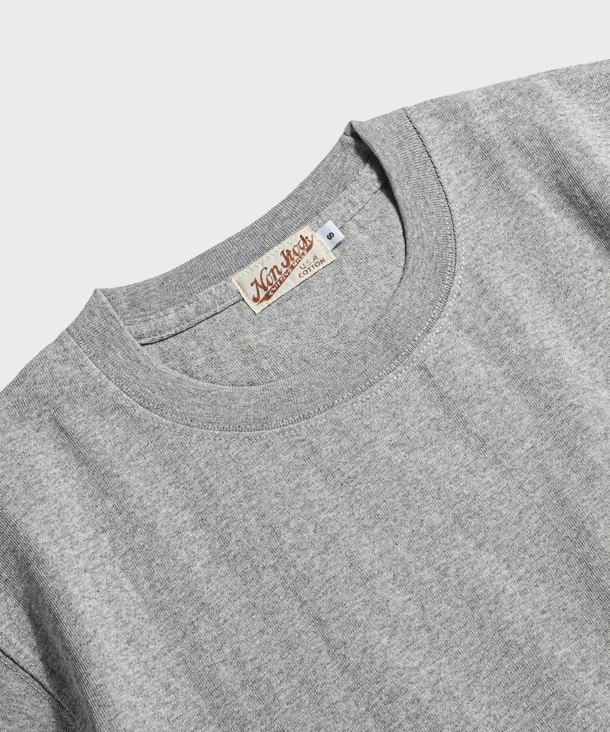 브론슨(BRONSON) 9oz USA Cotton Tubular Tee Grey