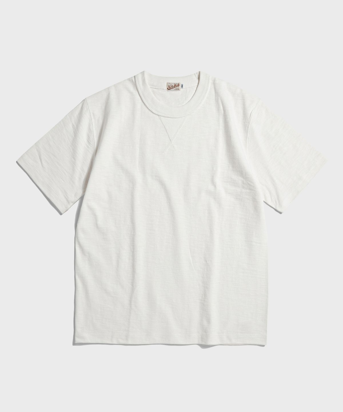 브론슨(BRONSON) 10.5 oz USA Cotton Tubular Gusset Tee White