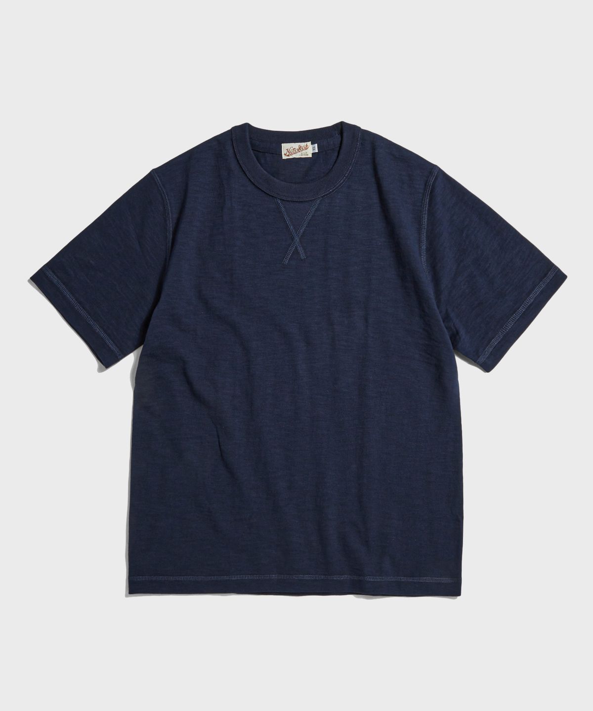 브론슨(BRONSON) 10.5 oz USA Cotton Tubular Gusset Tee Indigo
