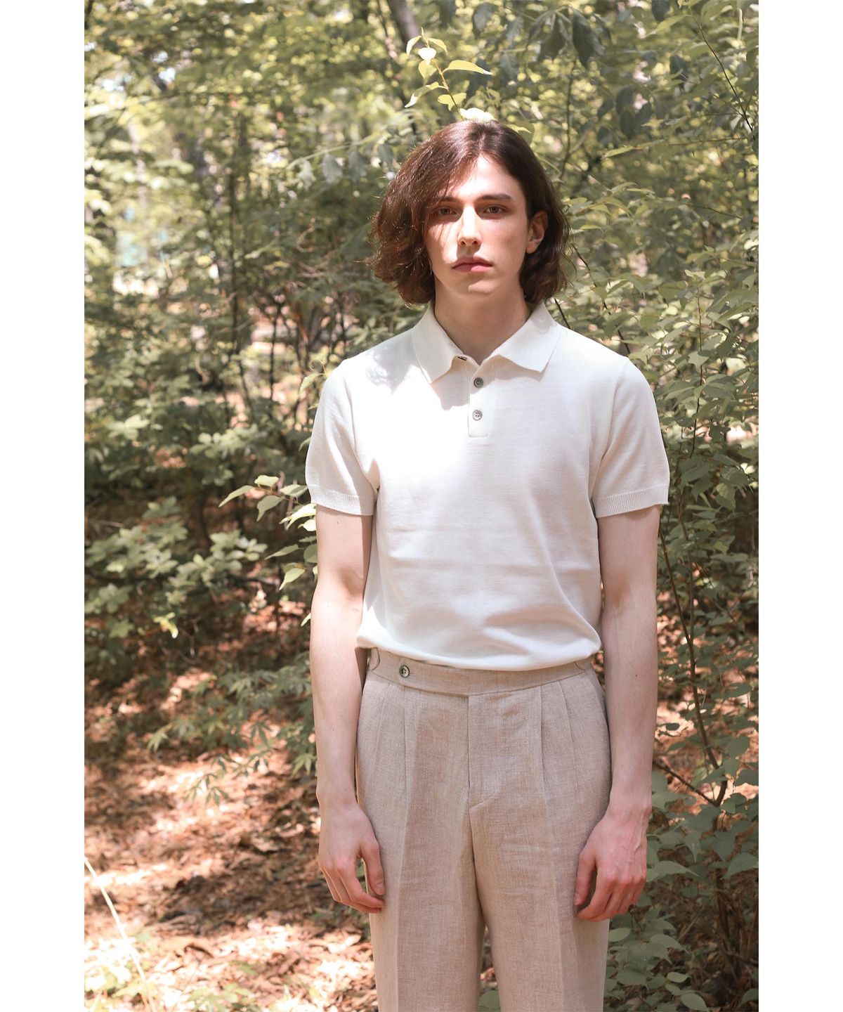 벨리프(BELLIEF) Soft polo kint (Ivory)