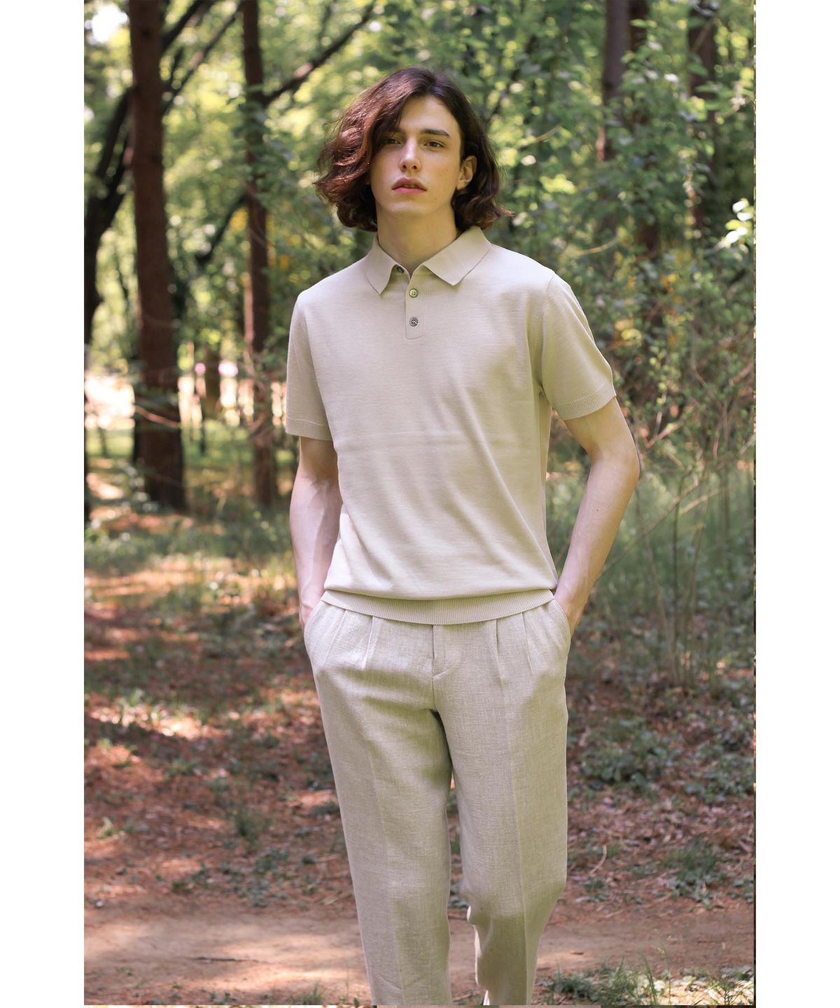 벨리프(BELLIEF) Soft polo  kint (Beige)