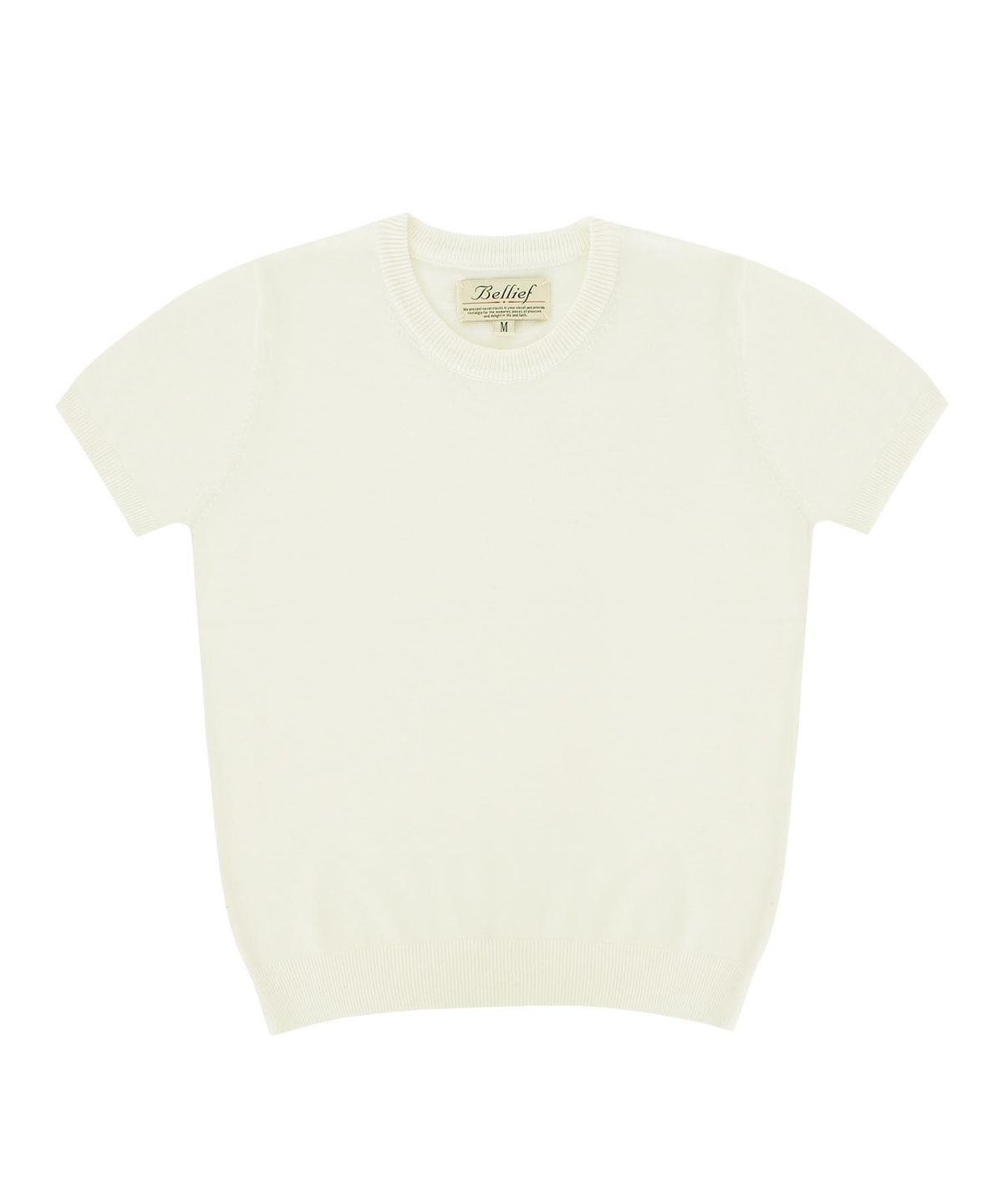 벨리프(BELLIEF) Soft round neck kint (Ivory)