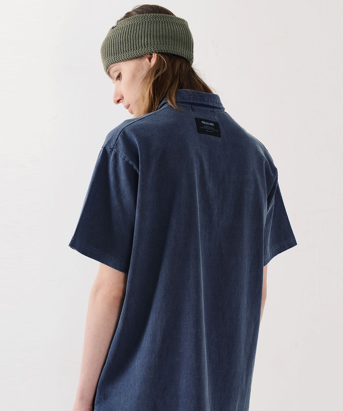 피스메이커(PIECE MAKER) PIGMENT POCKET PK TSHIRTS (NAVY)
