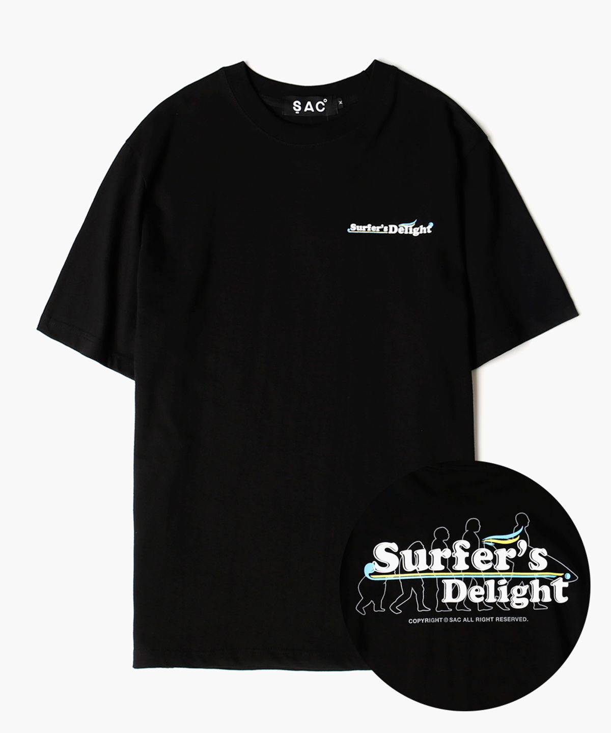 색 스튜디오(SAC STUDIO) SURFERs T-SHIRTS BLACK