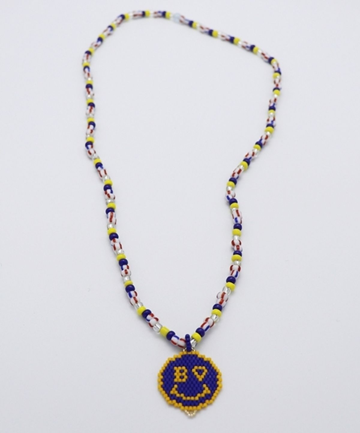 봉보(BONBEAU) Smile beads Necklace 스마일 팬던트 패션 비즈목걸이