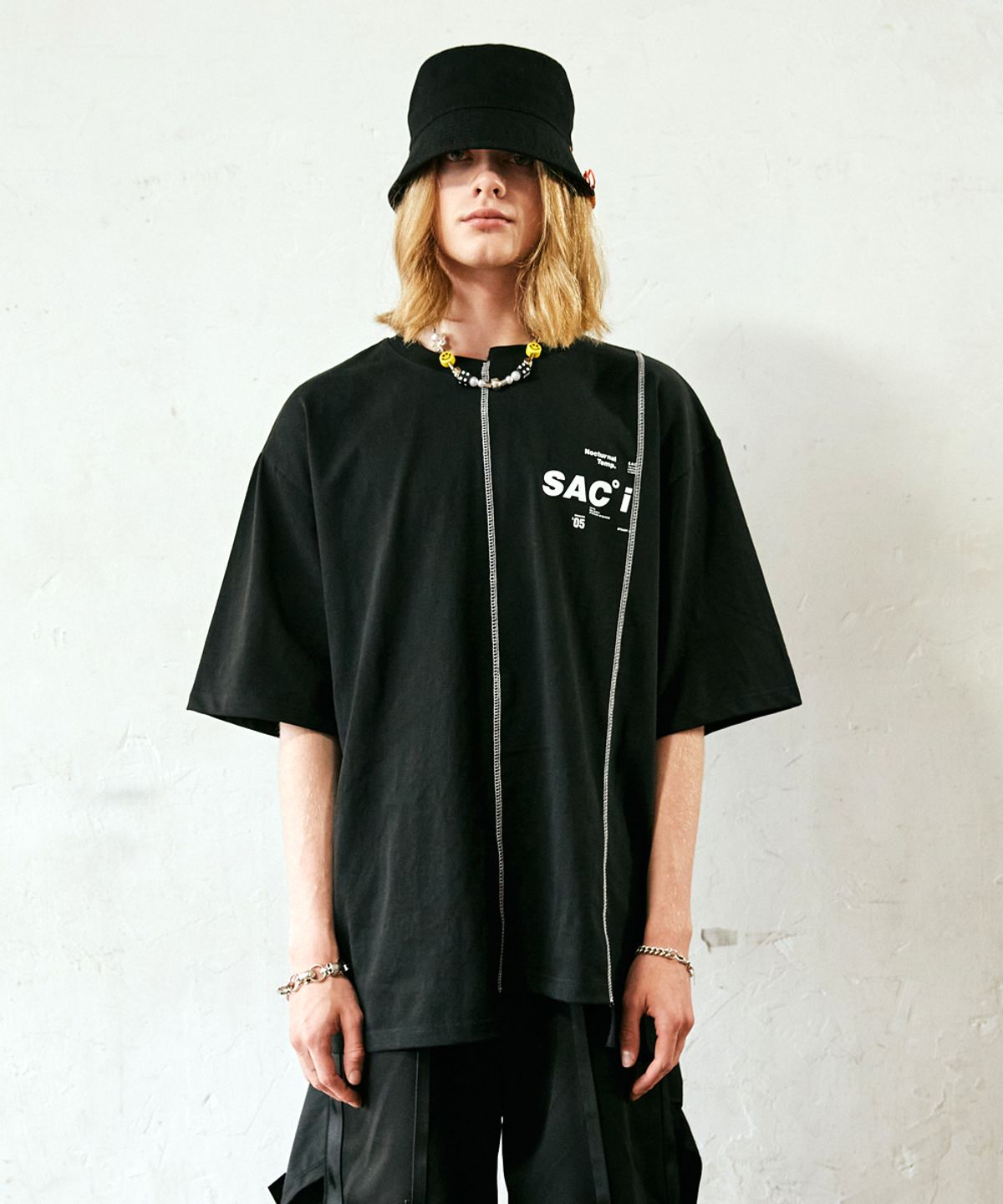 색 스튜디오(SAC STUDIO) ZIG CELL T-SHIRTS BLACK