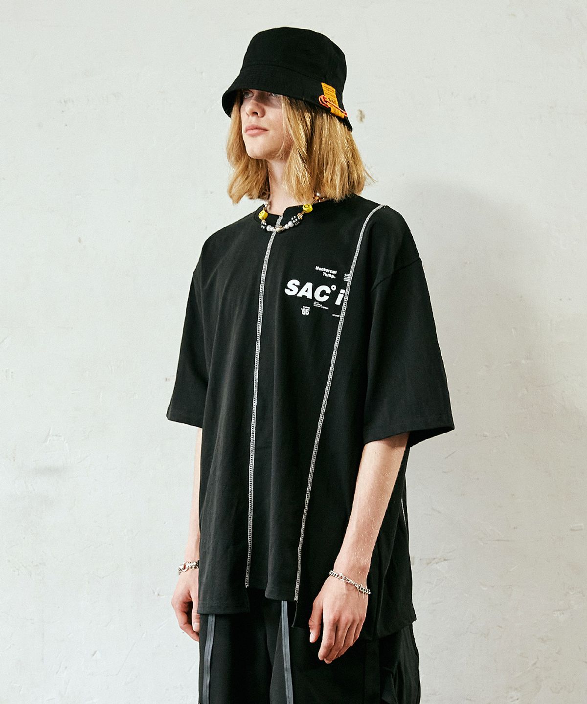 색 스튜디오(SAC STUDIO) ZIG CELL T-SHIRTS BLACK