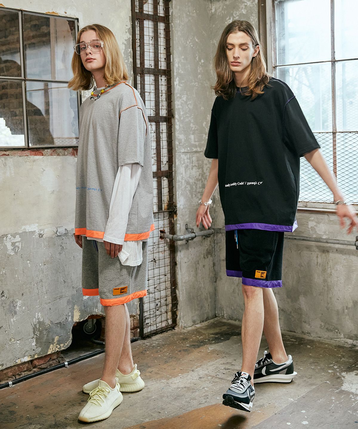 색 스튜디오(SAC STUDIO) COZY BLOCK T-SHIRTS GRAY