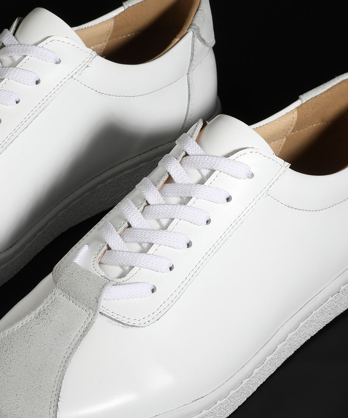 피렌체 아뜨리에(FIRENZE ATELIER) 핸드메이드 코르테즈 스니커즈 2282 [CREAM WHITE+SUEDE]