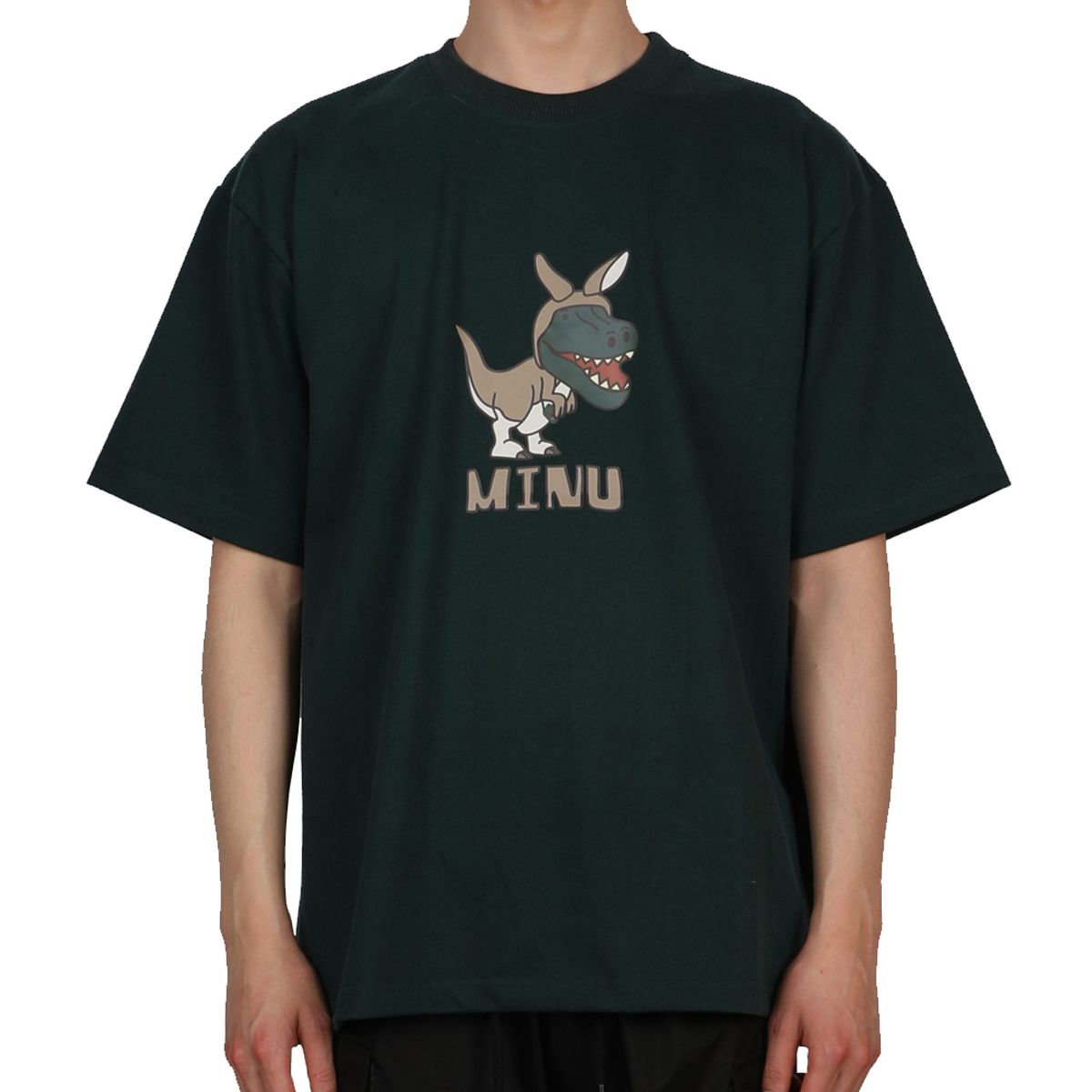 마이누(MINU) Skull Dino T-shirts [Black]