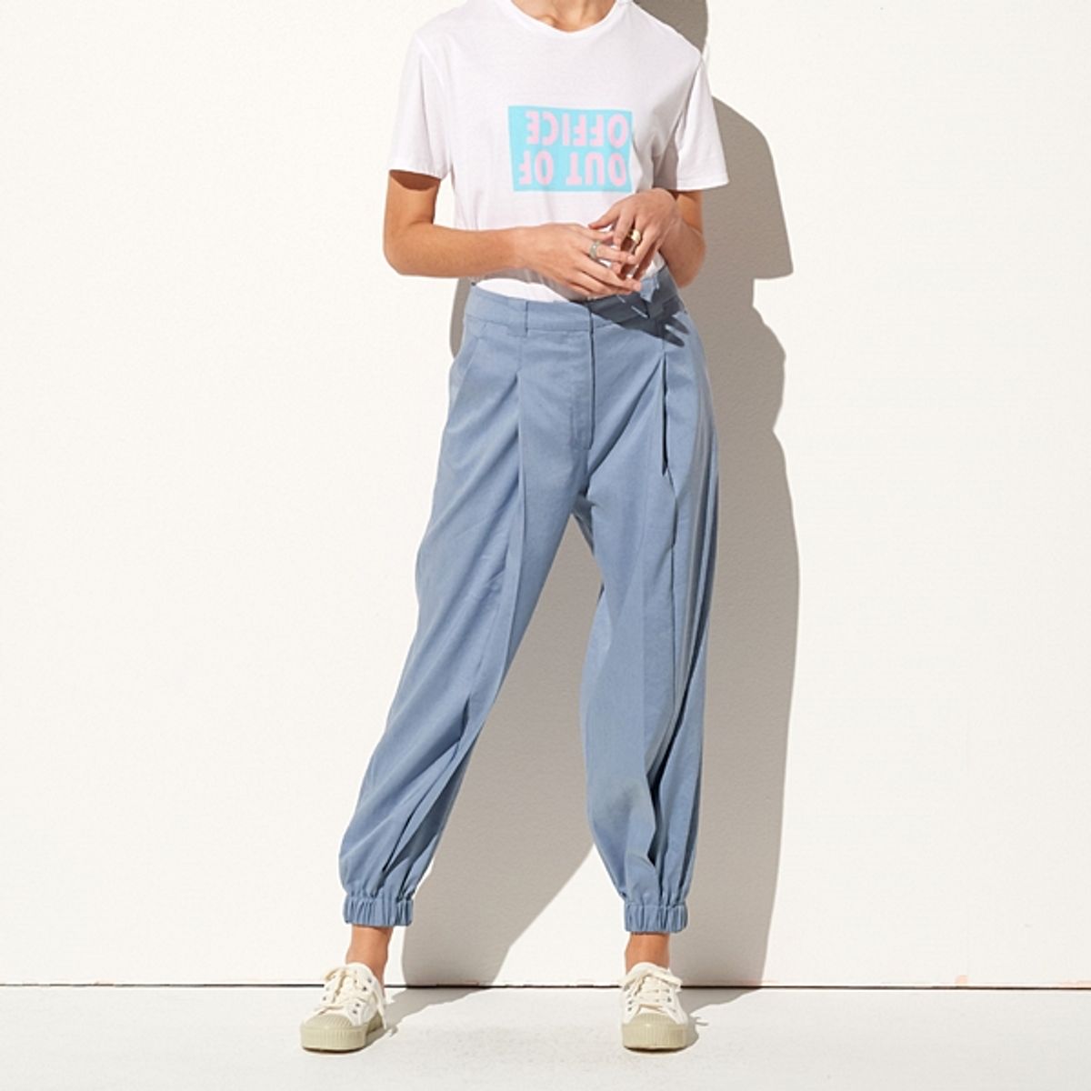 핀블랙(PINBLACK) LINEN JOGGER PANTS BLUE