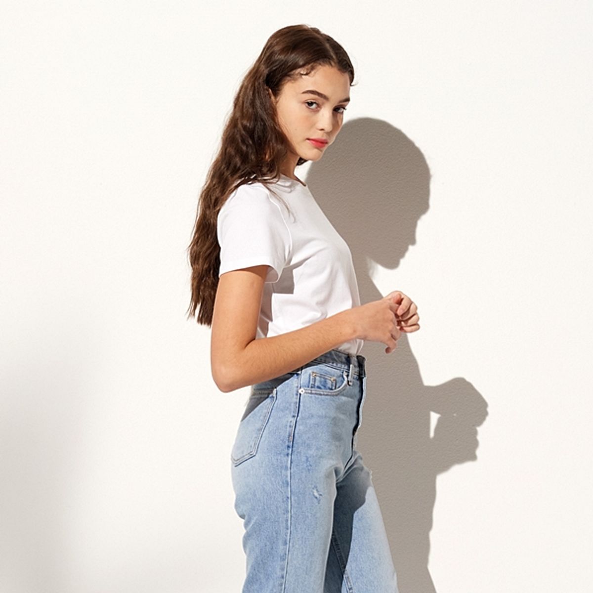 핀블랙(PINBLACK) PIMA COTTON T-SHIRTS WHITE