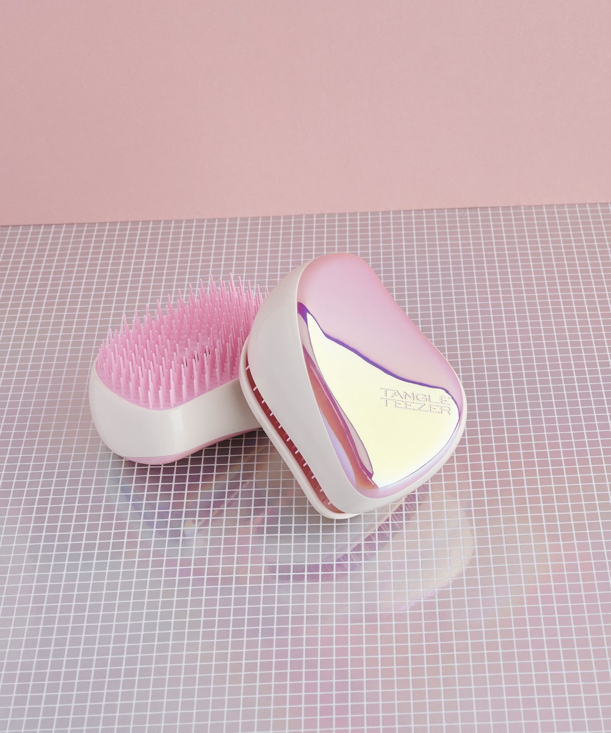 탱글티저(TANGLE TEEZER) 컴팩트 스타일러 핑크 홀로그래픽