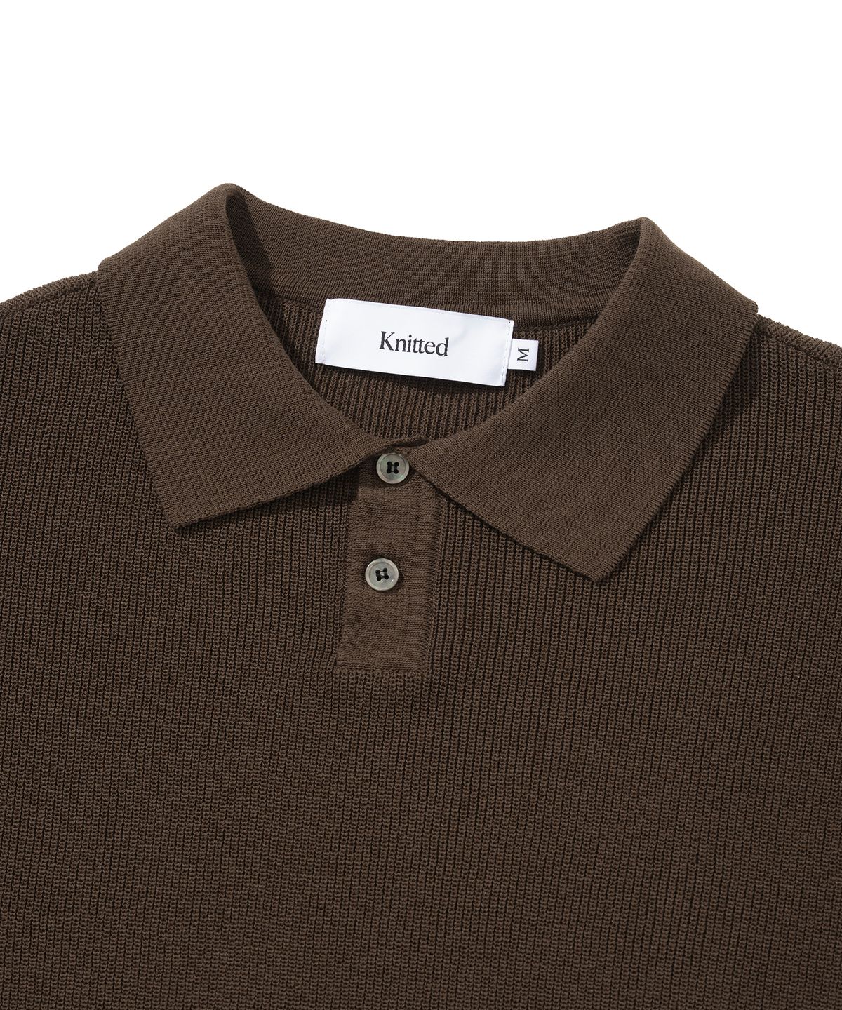 니티드(KNITTED) 쿨에버 PK 반팔 니트티 BROWN