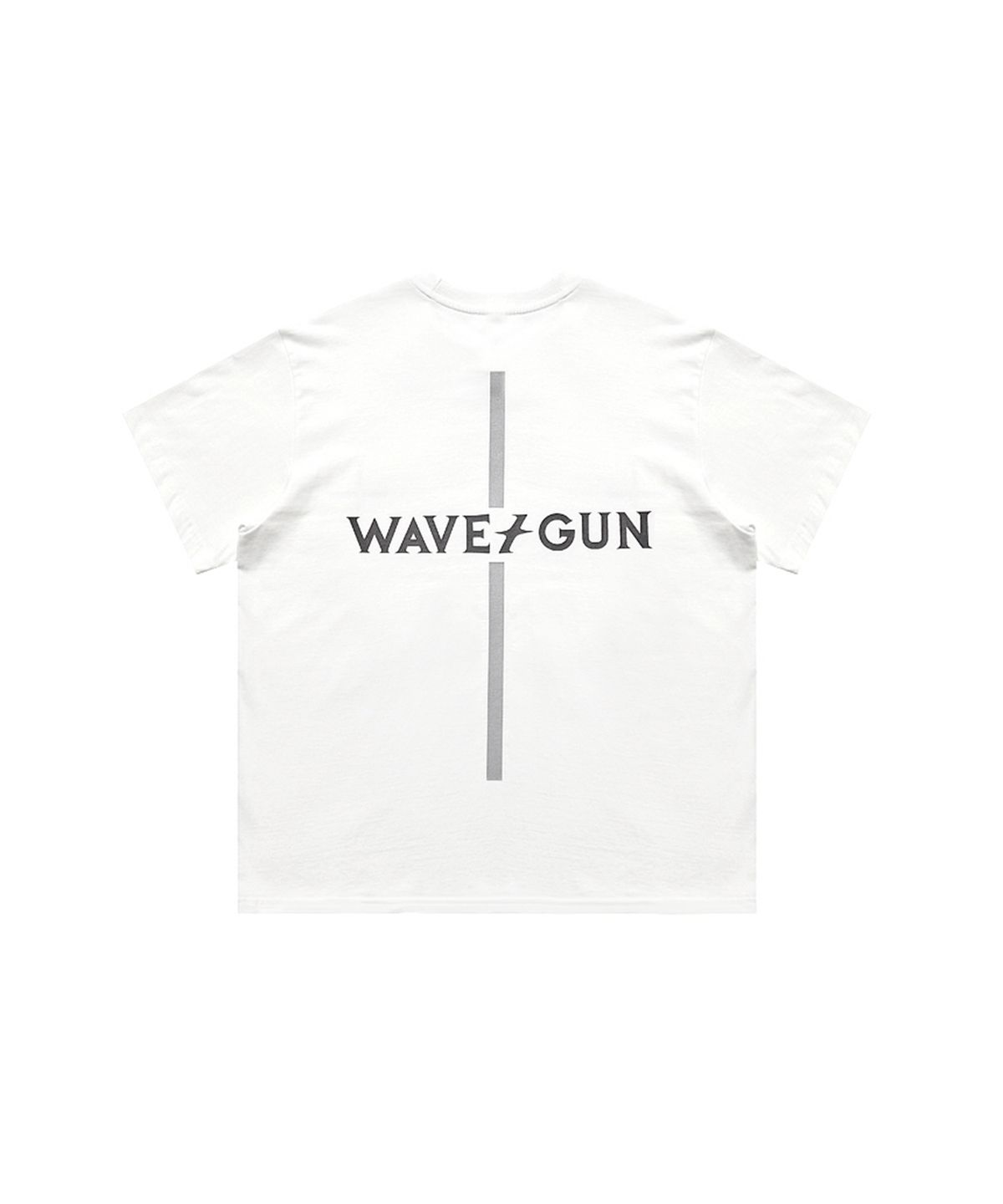 웨이브건(WAVEGUN) 크로스 리플렉티브 티셔츠 화이트