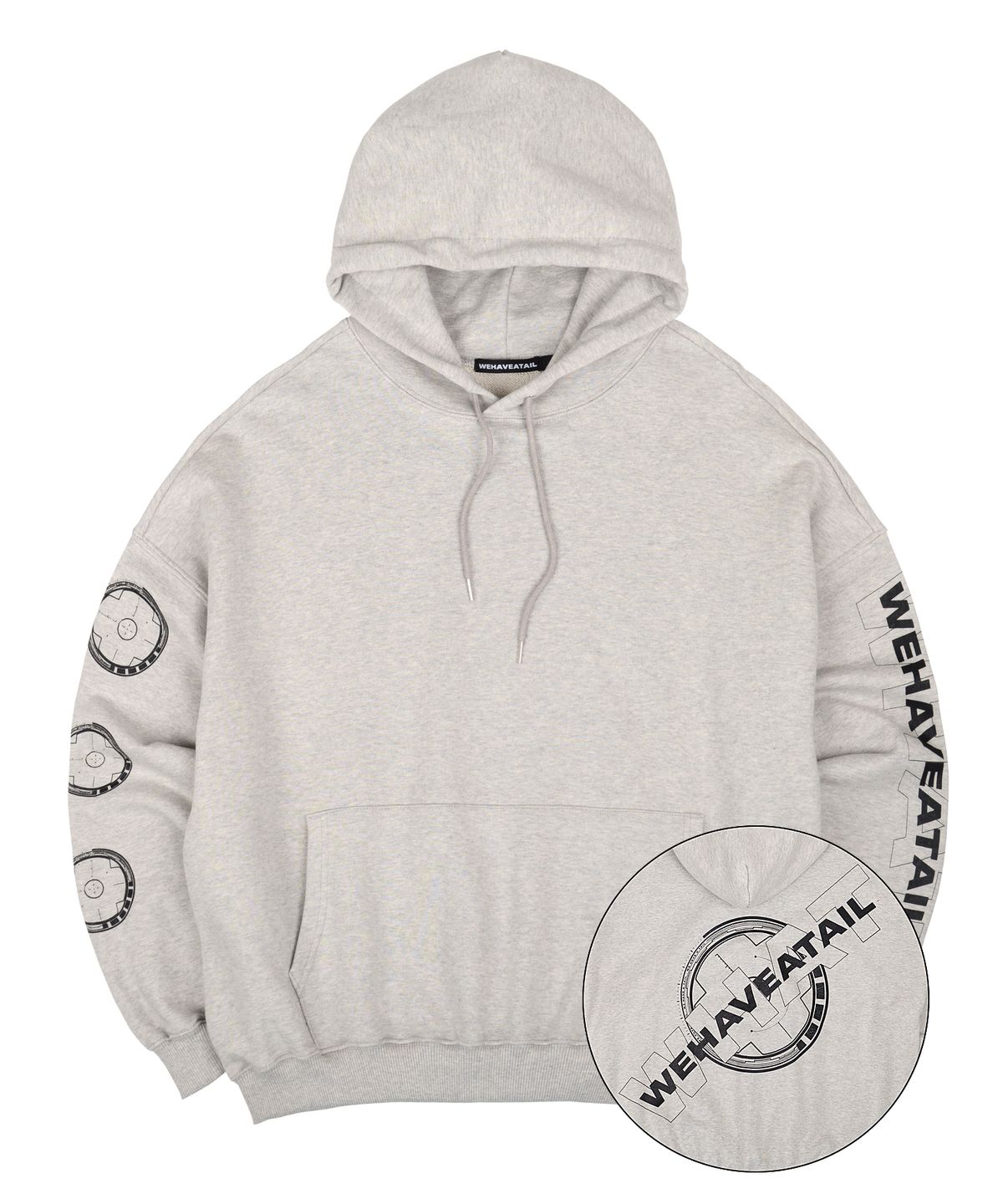 위해브어테일(WE HAVE A TAIL) ELMS HOODIE (GREY)