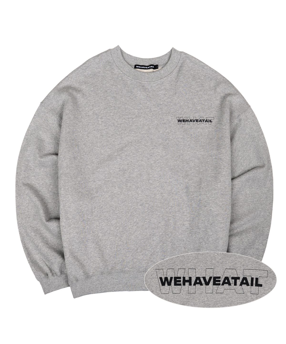 위해브어테일(WE HAVE A TAIL) CAPITAL LOGO SWEAT SHIRTS (GREY)