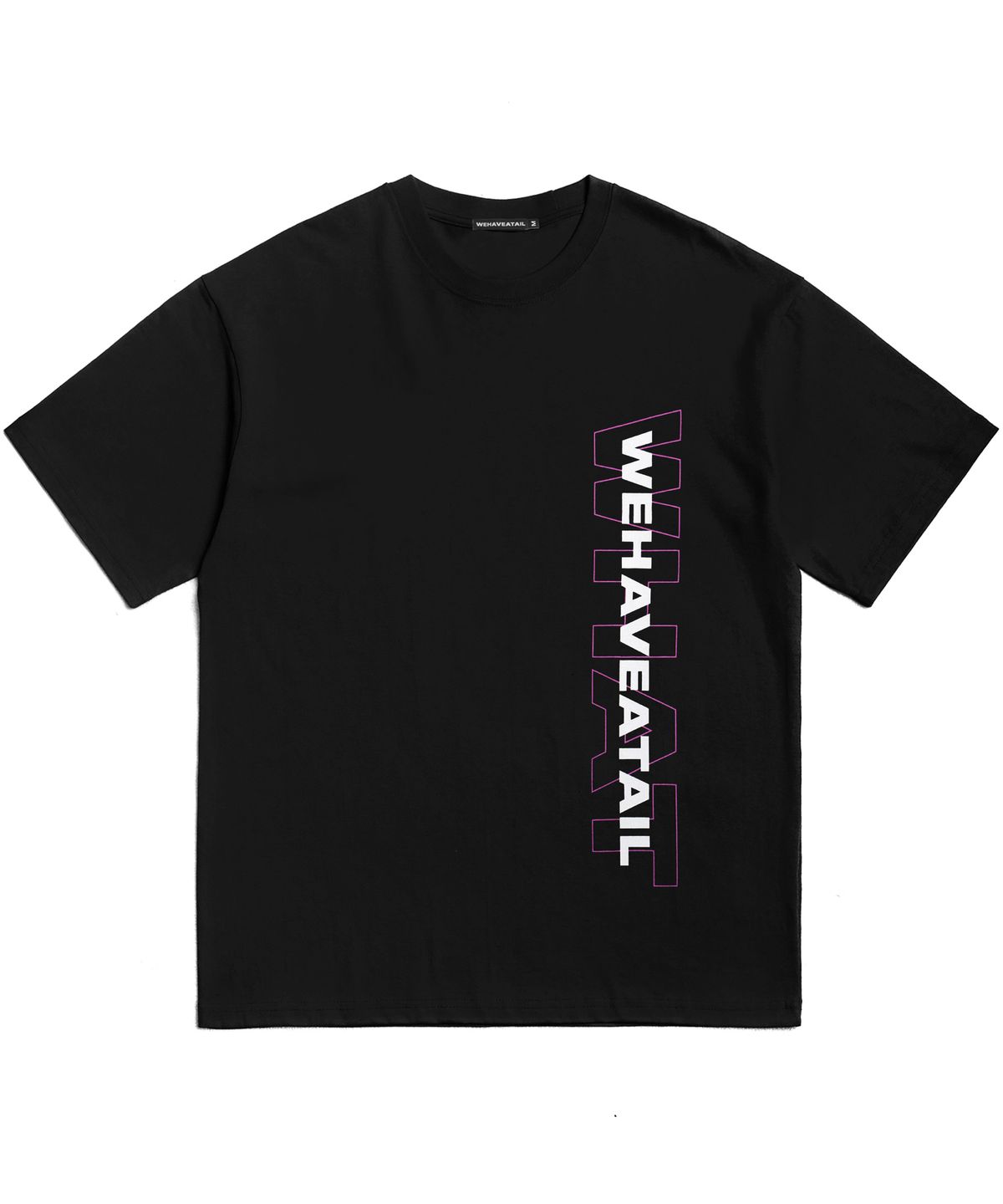 위해브어테일(WE HAVE A TAIL) LAYER LOGO TSHIRTS (BLACK)