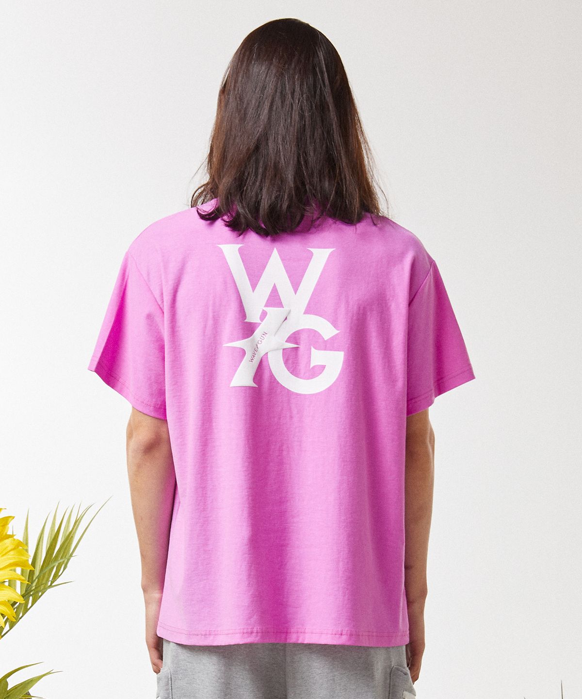 웨이브건(WAVEGUN) 뉴로고 티셔츠 핑크 퍼플