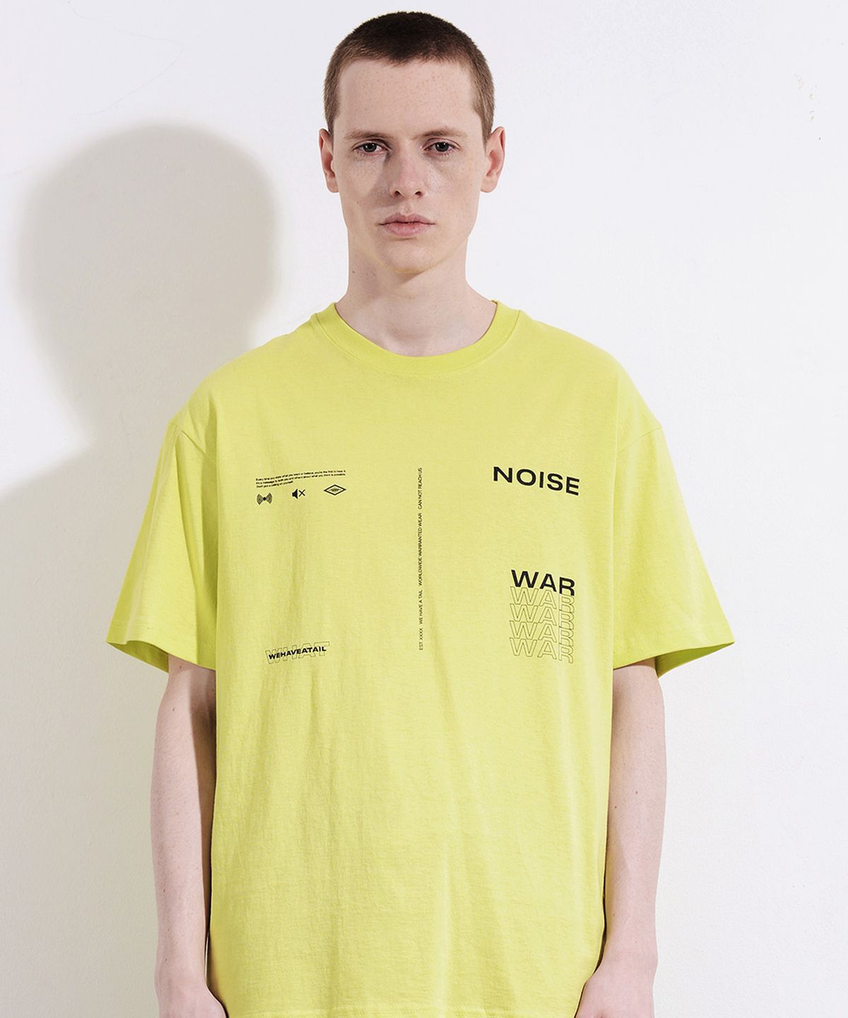 위해브어테일(WE HAVE A TAIL) NOISE WAR TSHIRTS (LIME)