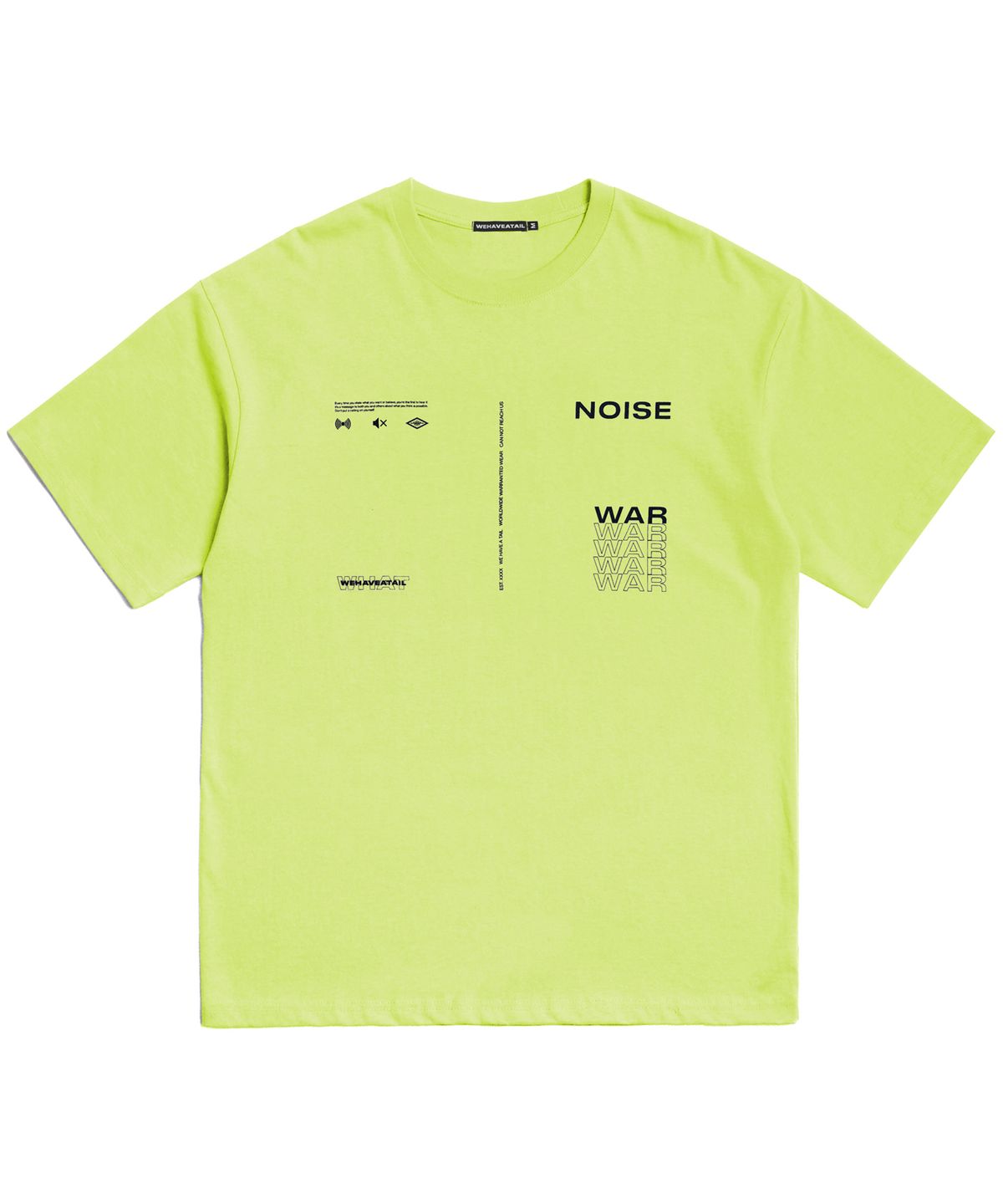 위해브어테일(WE HAVE A TAIL) NOISE WAR TSHIRTS (LIME)