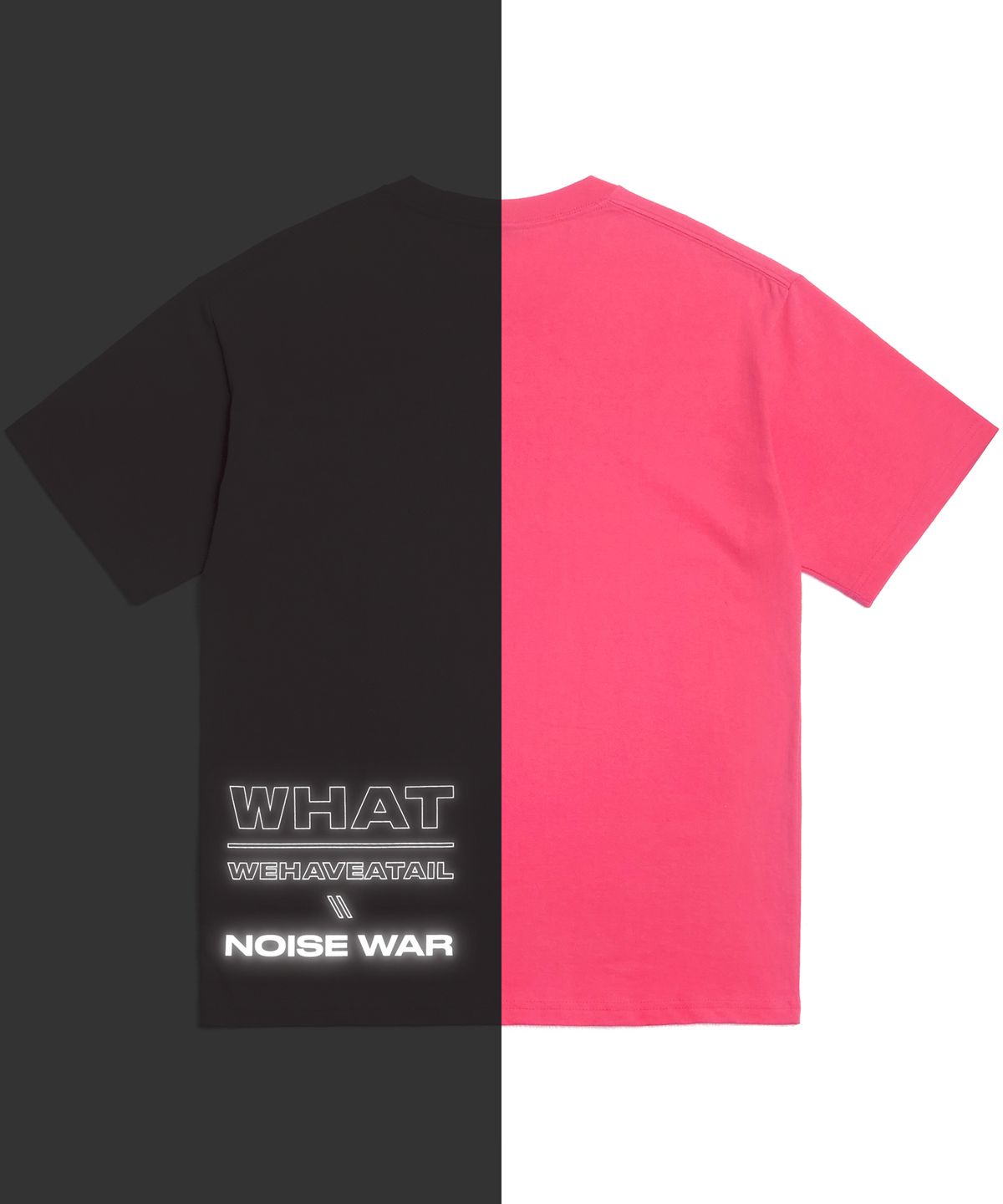 위해브어테일(WE HAVE A TAIL) REFLECTIVE SIDE LOGO TSHIRTS (CORAL)