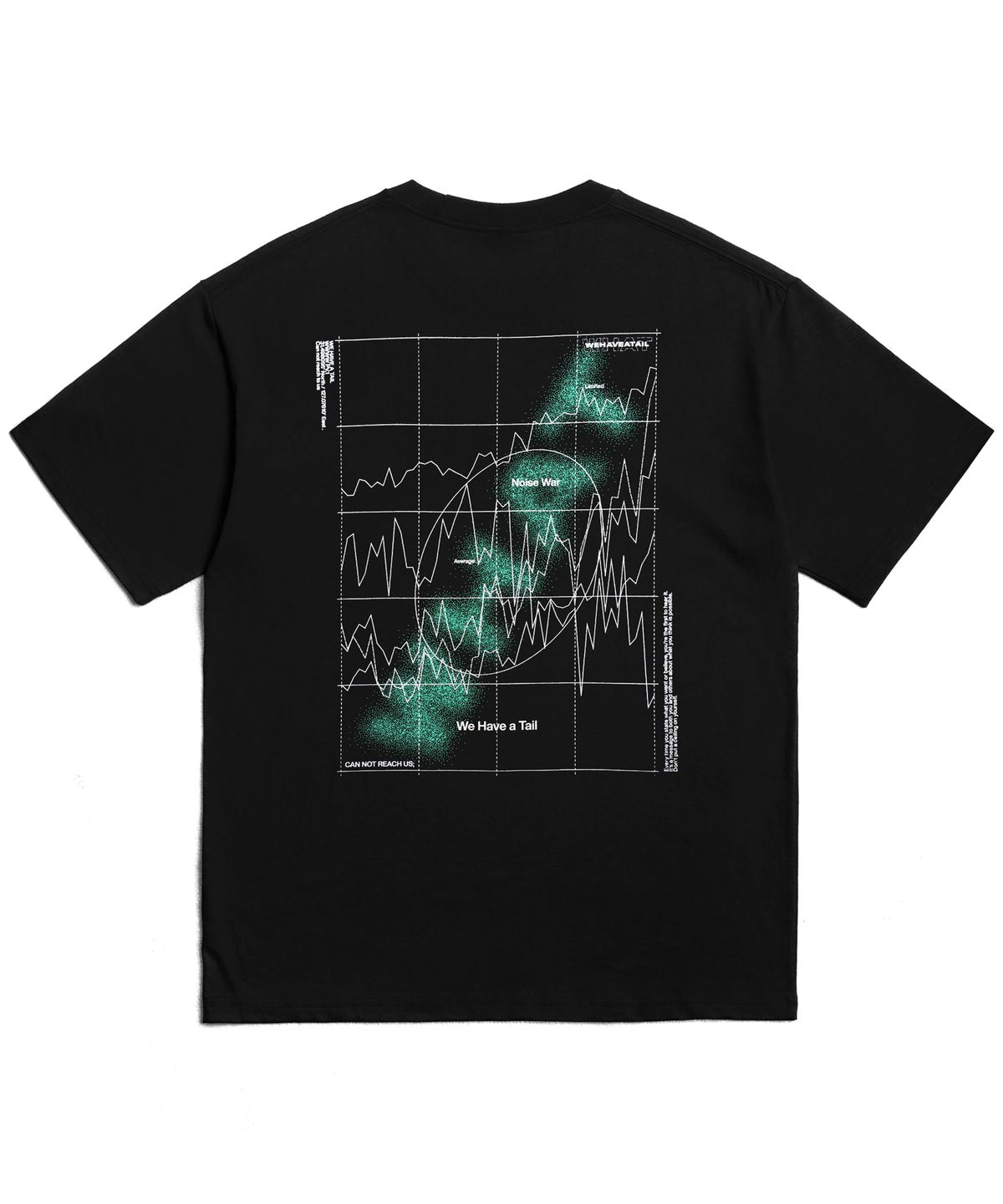 위해브어테일(WE HAVE A TAIL) WAVE TSHIRTS (BLACK)