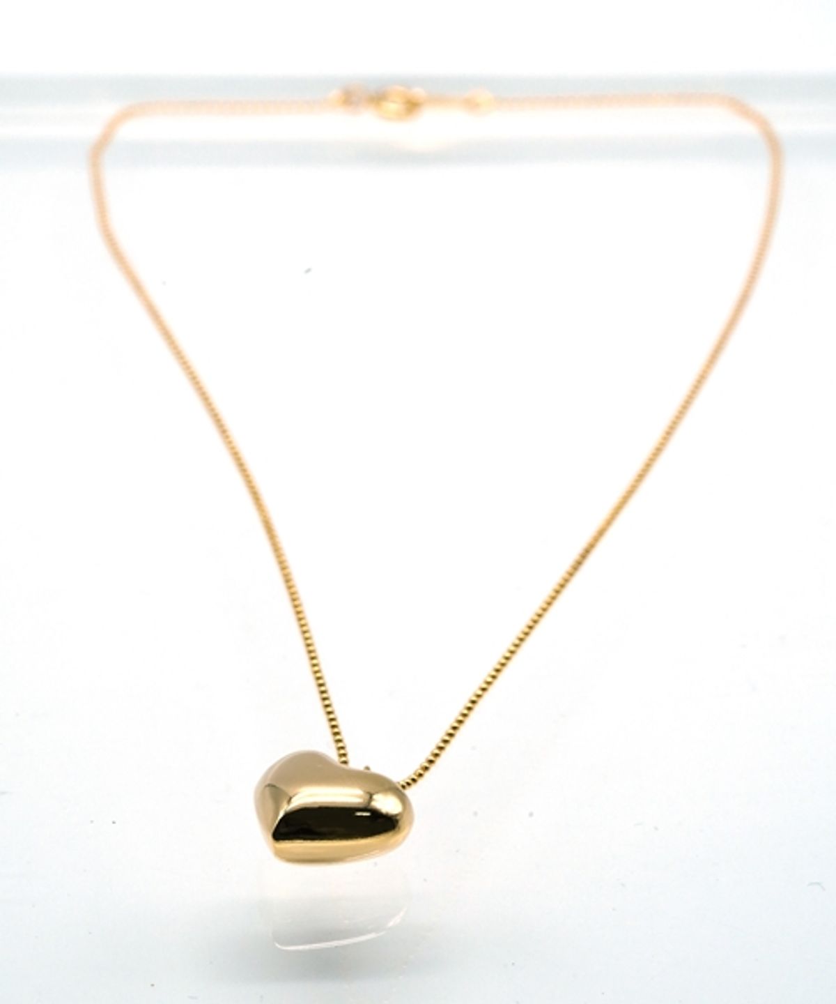 봉보(BONBEAU) Volume heart point gold Necklace 골드 하트 통통 목걸이 9mm 15mm 20mm