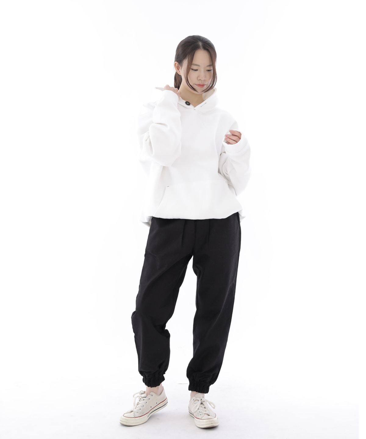 세인트크루(SAINTCREW) 백바택 포인트 코팅스트랩 조거팬츠 BB-303J 블랙