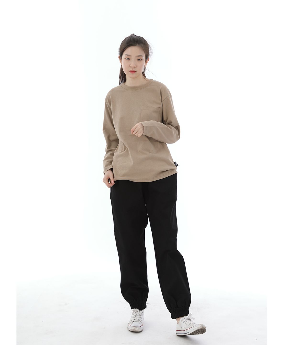 세인트크루(SAINTCREW) 백바택 포인트 코팅스트랩 조거팬츠 BB-303J 블랙