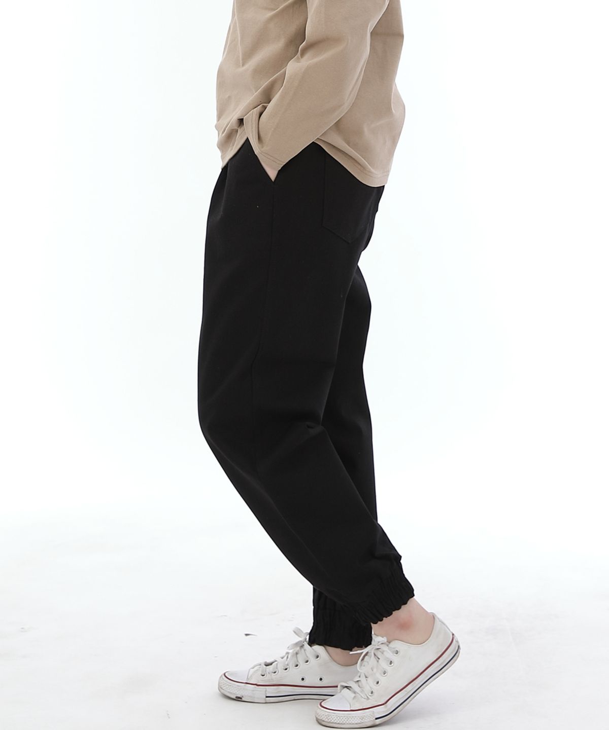 세인트크루(SAINTCREW) 백바택 포인트 코팅스트랩 조거팬츠 BB-303J 블랙