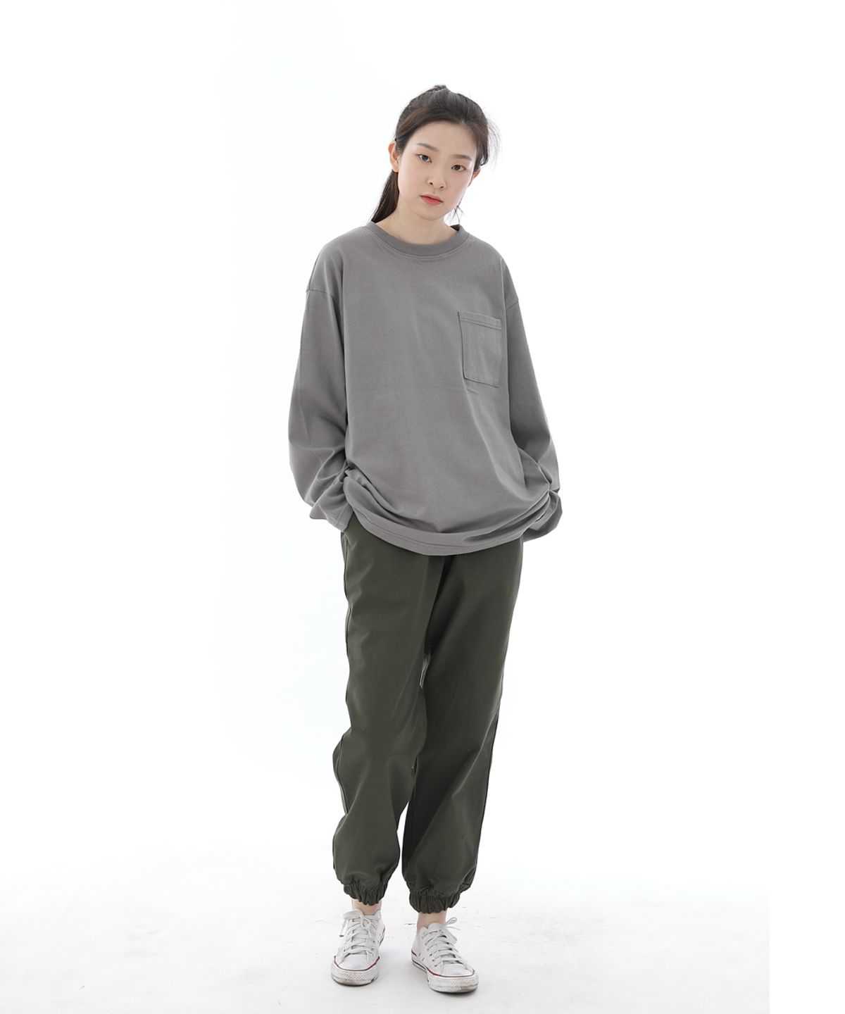 세인트크루(SAINTCREW) 백바택 포인트 코팅스트랩 조거팬츠 BB-303J 카키