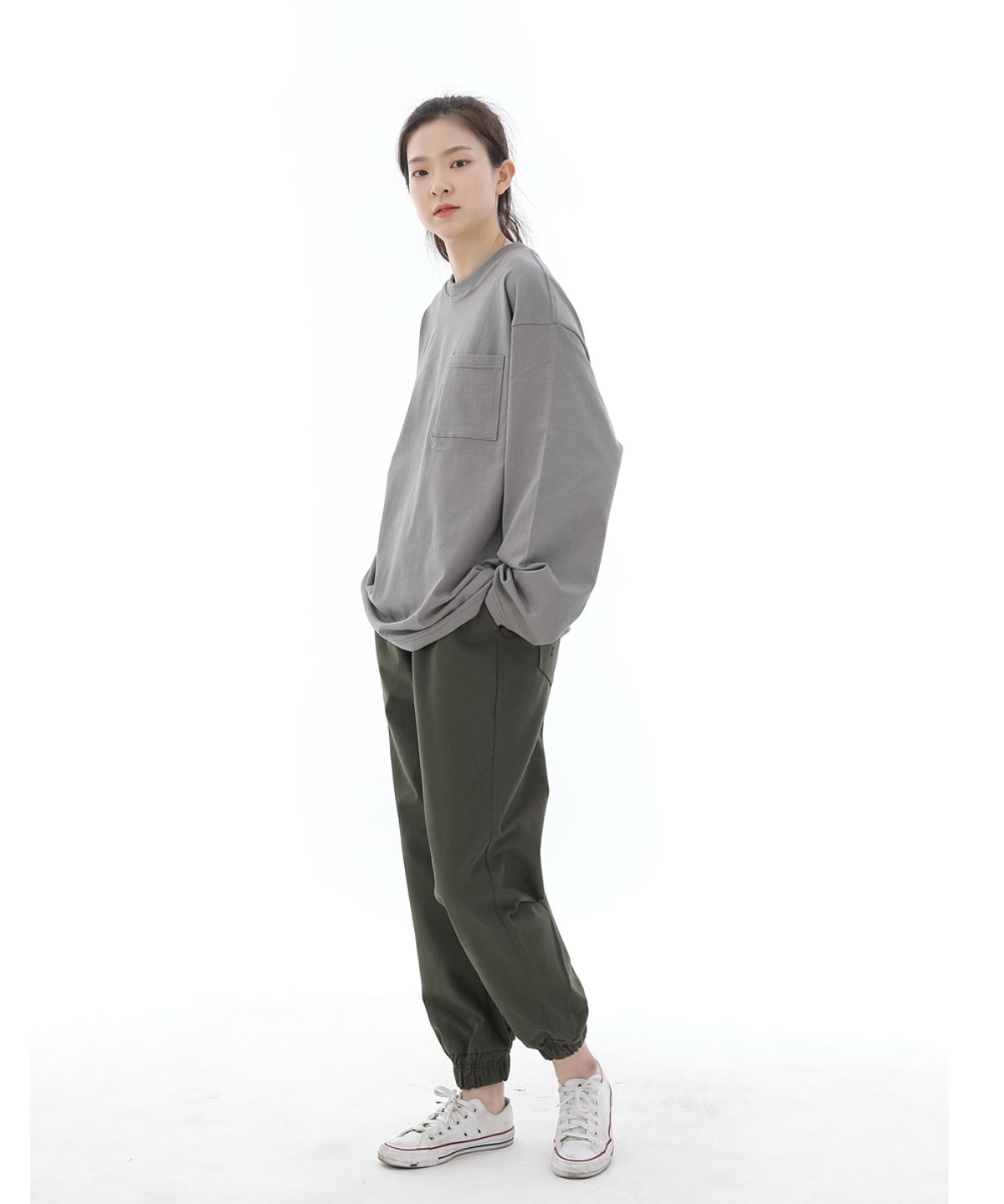 세인트크루(SAINTCREW) 백바택 포인트 코팅스트랩 조거팬츠 BB-303J 카키