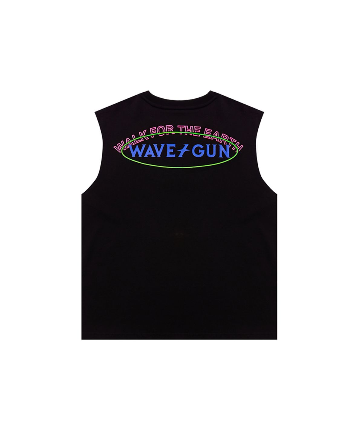 웨이브건(WAVEGUN) 네온사인 슬리브리스 블랙