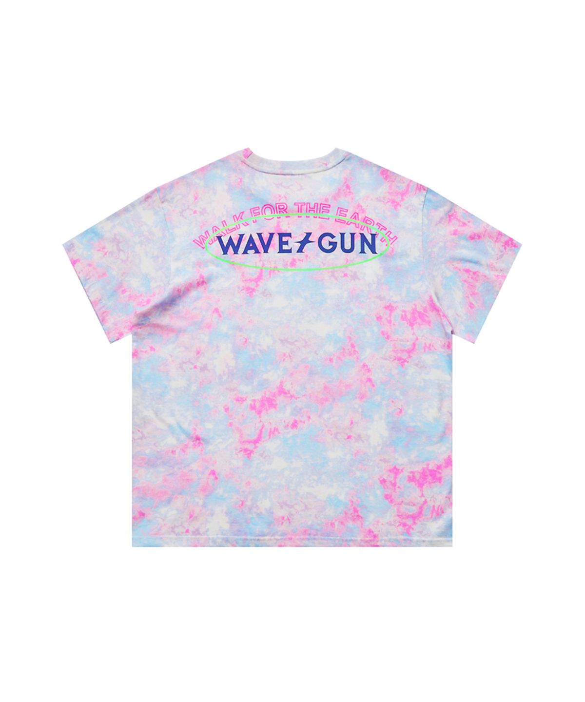웨이브건(WAVEGUN) 네온사인 티셔츠 멀티컬러