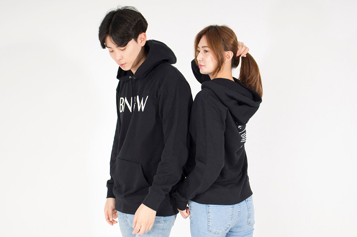 변화(BNHW) CHANGE 태극기 후드티 프린트 블랙