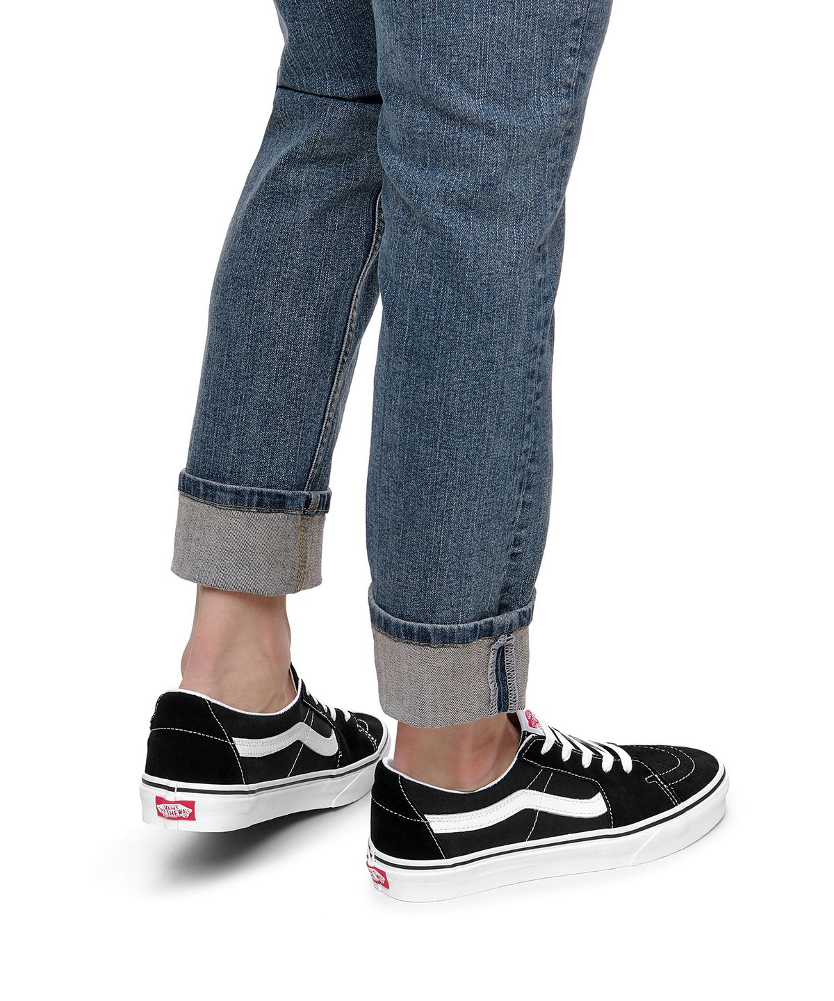 반스(VANS) 스케이트 로우 - 블랙:트루 화이트 / VN0A4UUK6BT1