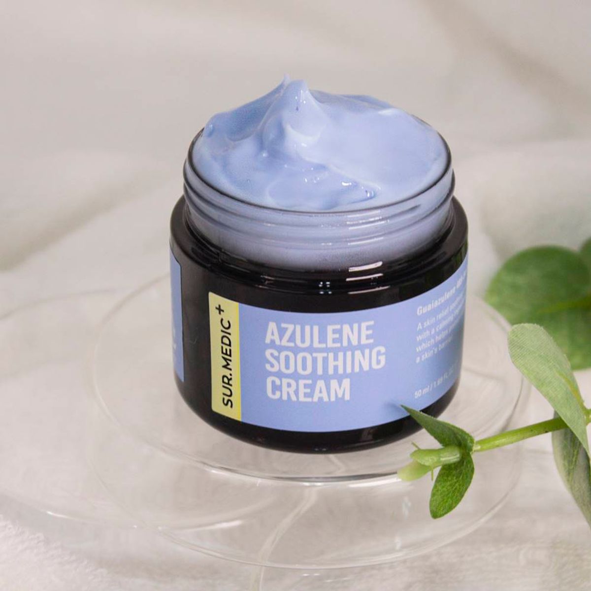 써메딕(SURMEDIC) 고수분 파란진정 촉촉한 수분크림 아줄렌 진정크림 50ml 데일리 저자극 수분 민감성 열감 흔적 쿨링