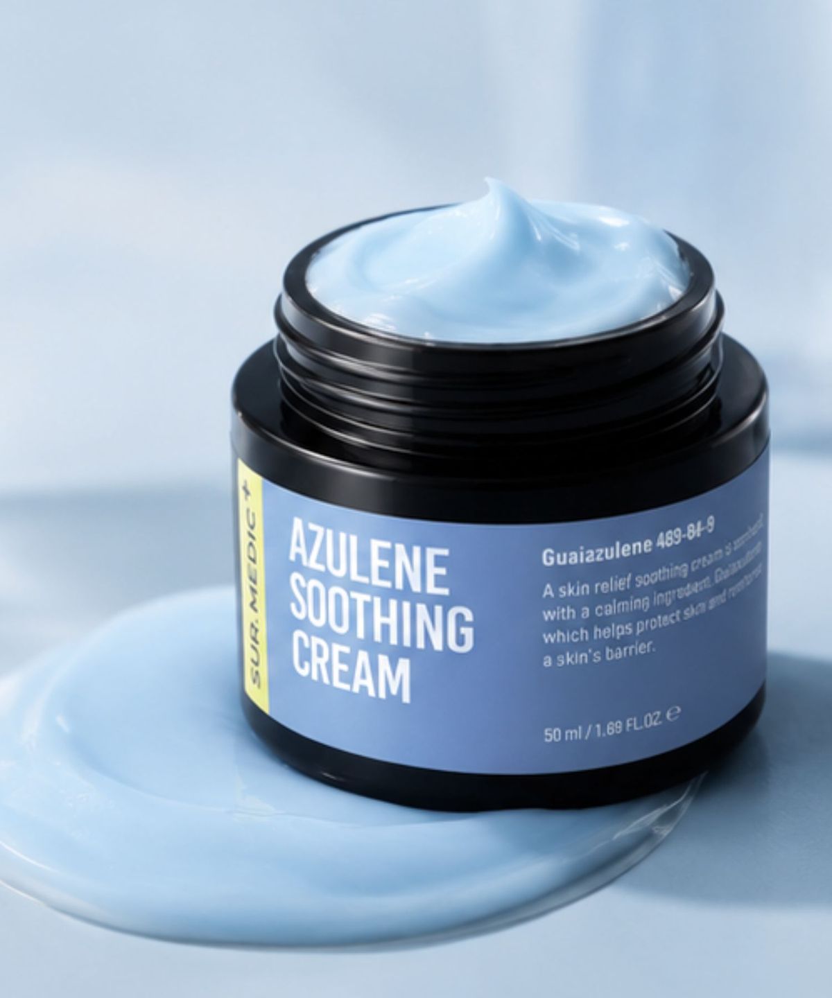 써메딕(SURMEDIC) 고수분 파란진정 촉촉한 수분크림 아줄렌 진정크림 50ml 데일리 저자극 수분 민감성 열감 흔적 쿨링