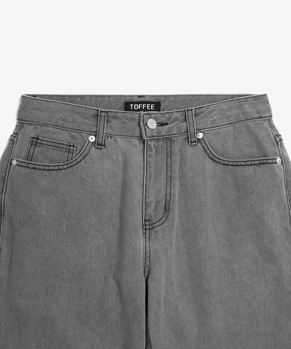 토피(TOFFEE) 와이드 데님 팬츠 (LIGHT GREY)