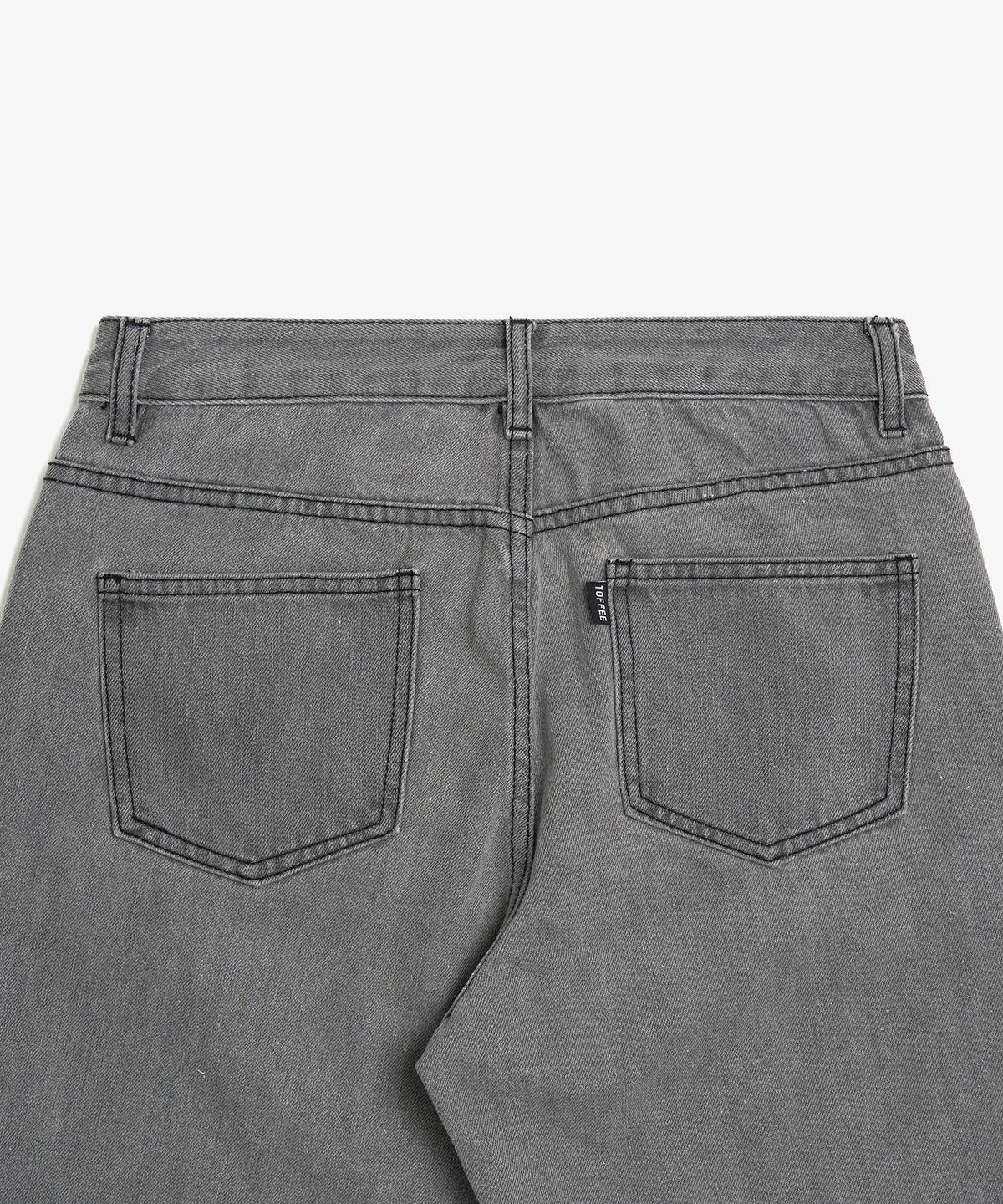 토피(TOFFEE) 와이드 데님 팬츠 (LIGHT GREY)