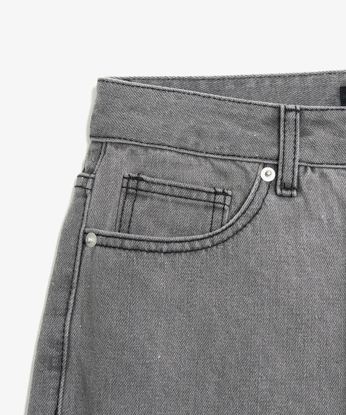 토피(TOFFEE) 와이드 데님 팬츠 (LIGHT GREY)