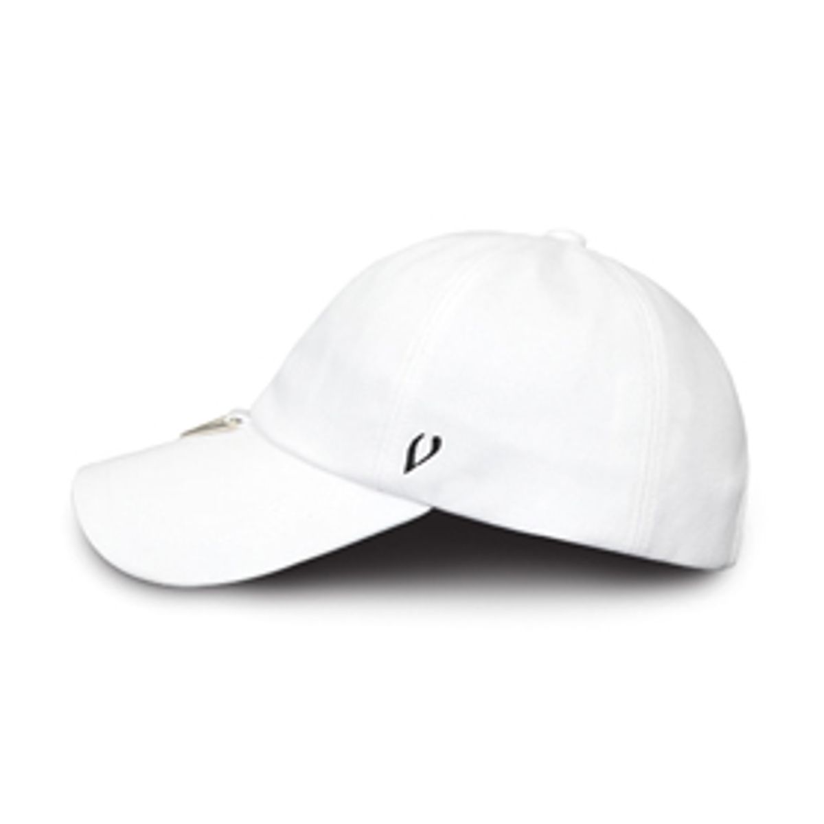 바이브레이트(VIBRATE) BLACK LINE - TRIANGLE VISOR BALL CAP (WHITE)