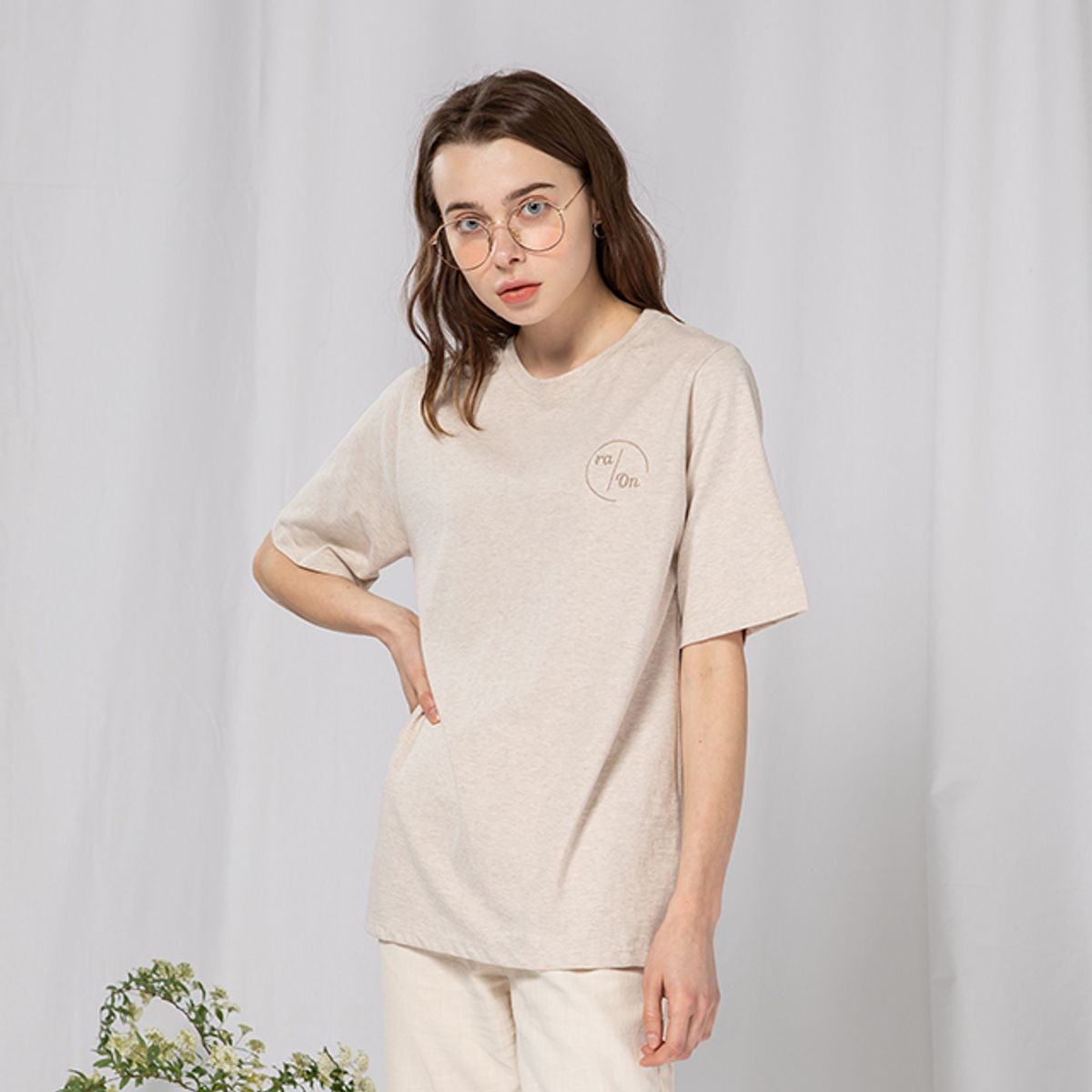 라온(RA_ON) Basic Daily Logo T-shirt (BE)
