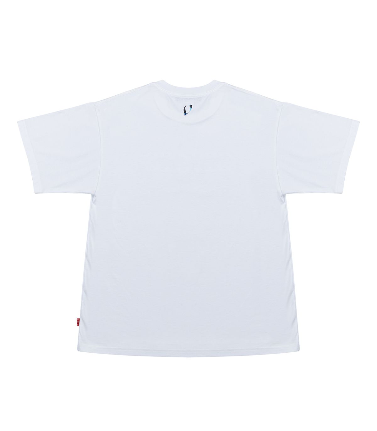 바이브레이트(VIBRATE) BLUE MILITARY LOGO T-SHIRT (WHITE)