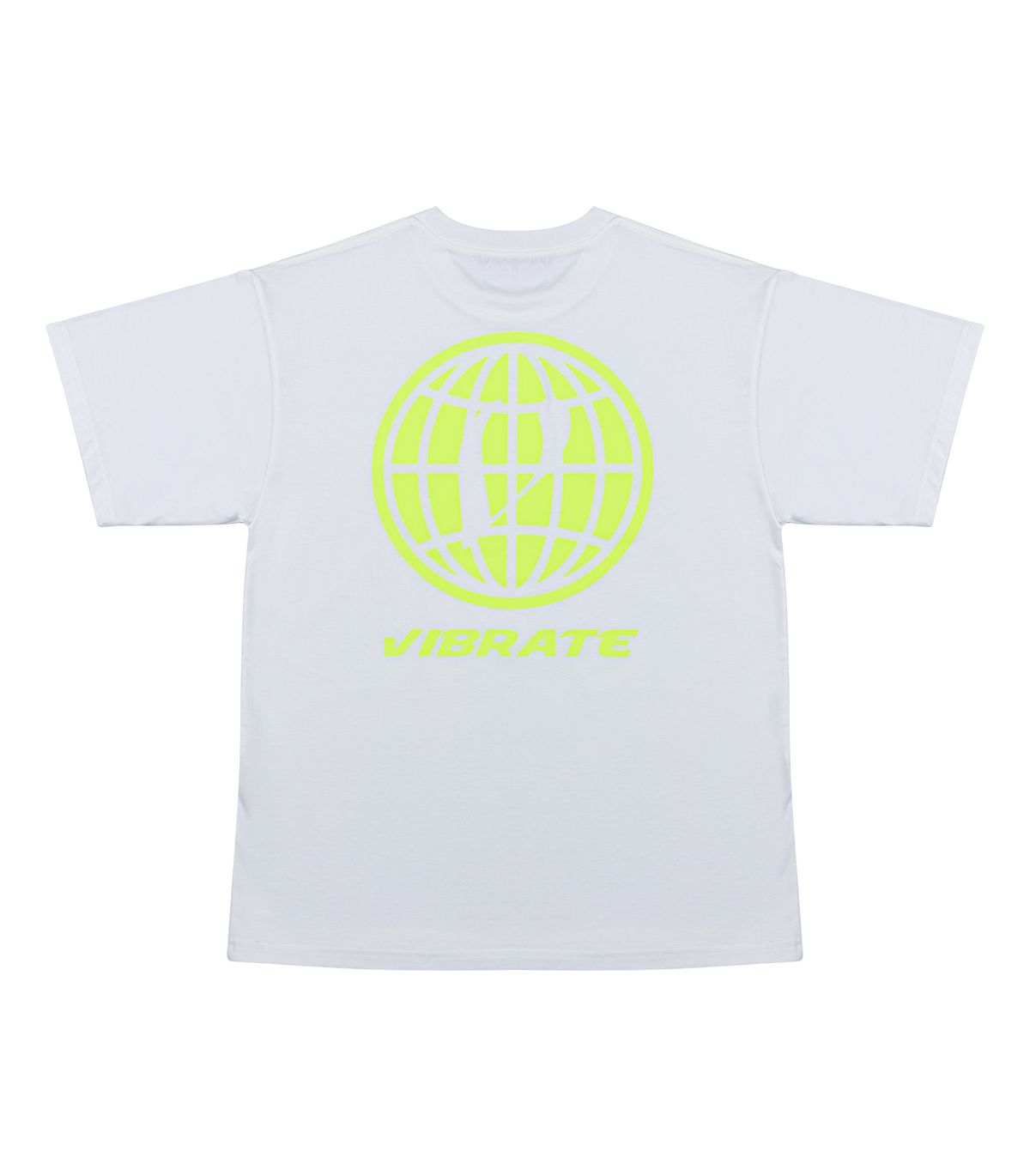 바이브레이트(VIBRATE) V GLOBE LOGO T-SHIRT (WHITE)