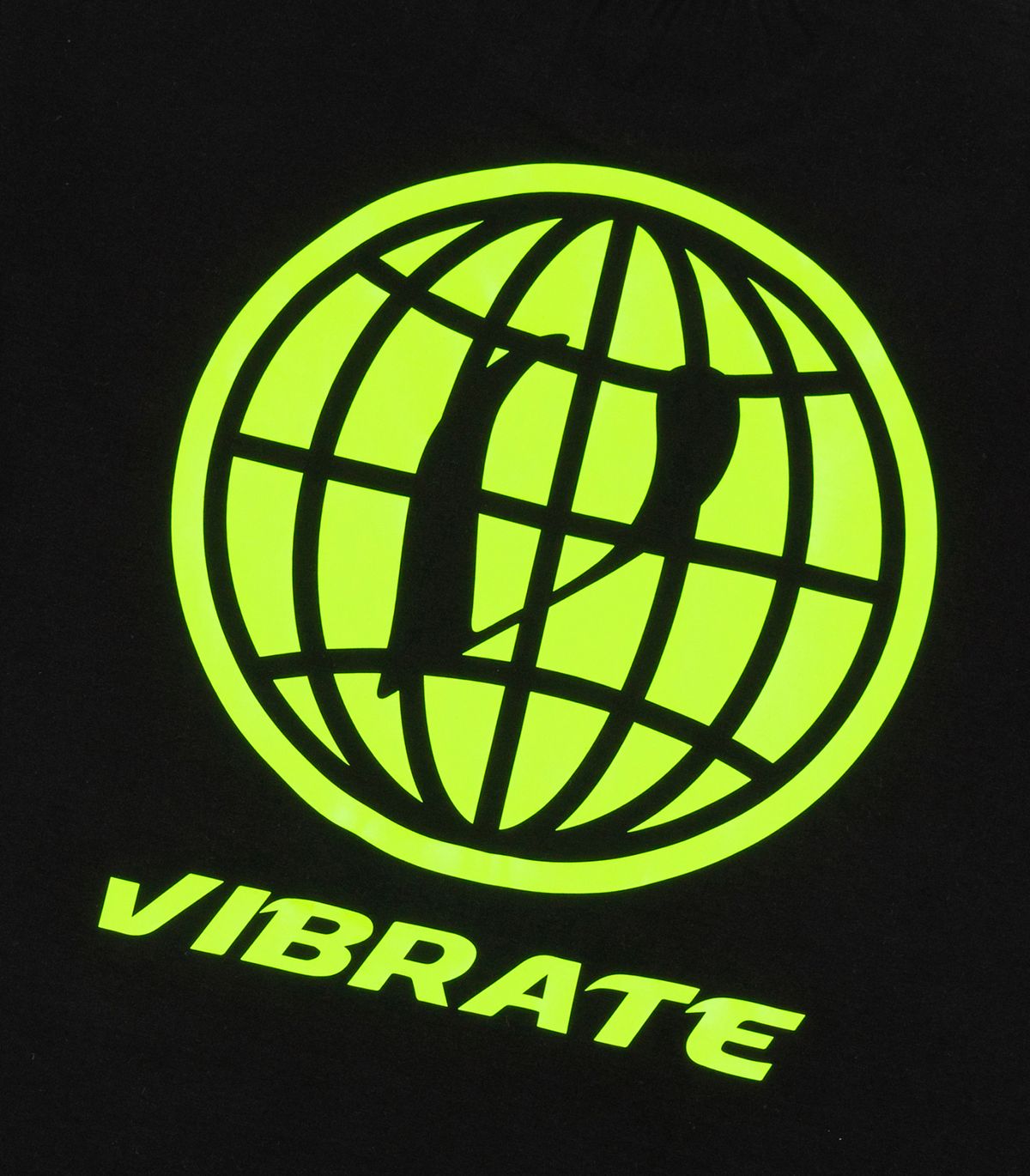 바이브레이트(VIBRATE) V GLOBE LOGO T-SHIRT (BLACK)