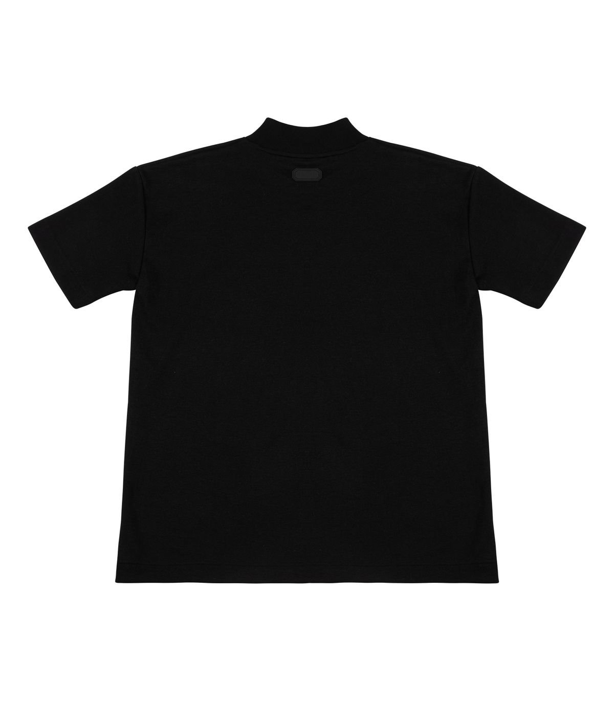 바이브레이트(VIBRATE) BIG POCKET LOGO MOCK TURTLENECK T-SHIRT (BLACK)