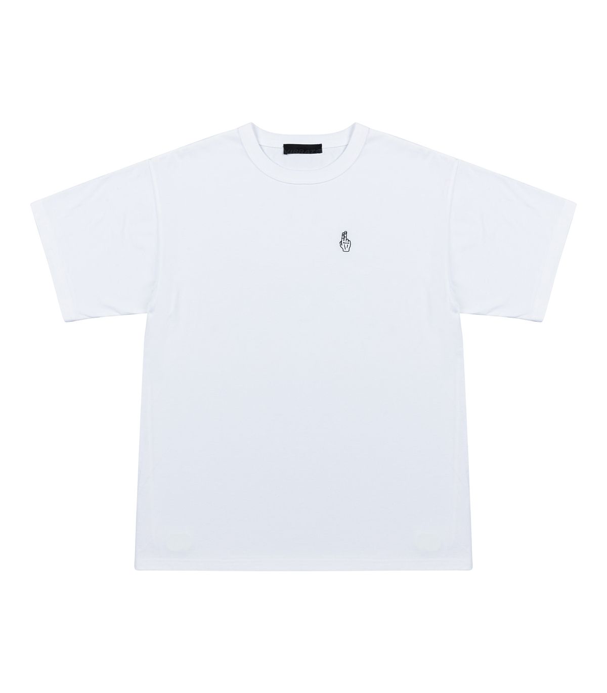 바이브레이트(VIBRATE) CLASSIC FINGER LOGO T-SHIRT (WHITE)