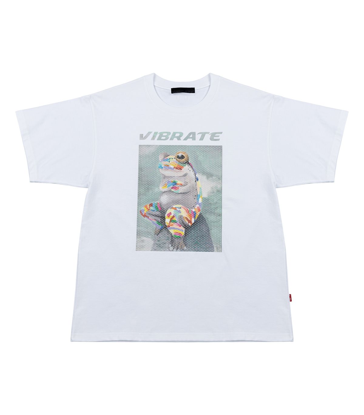 바이브레이트(VIBRATE) GLORY FROG LOGO HOLOGRAPHY T-SHIRT (WHITE)
